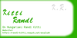 kitti randl business card